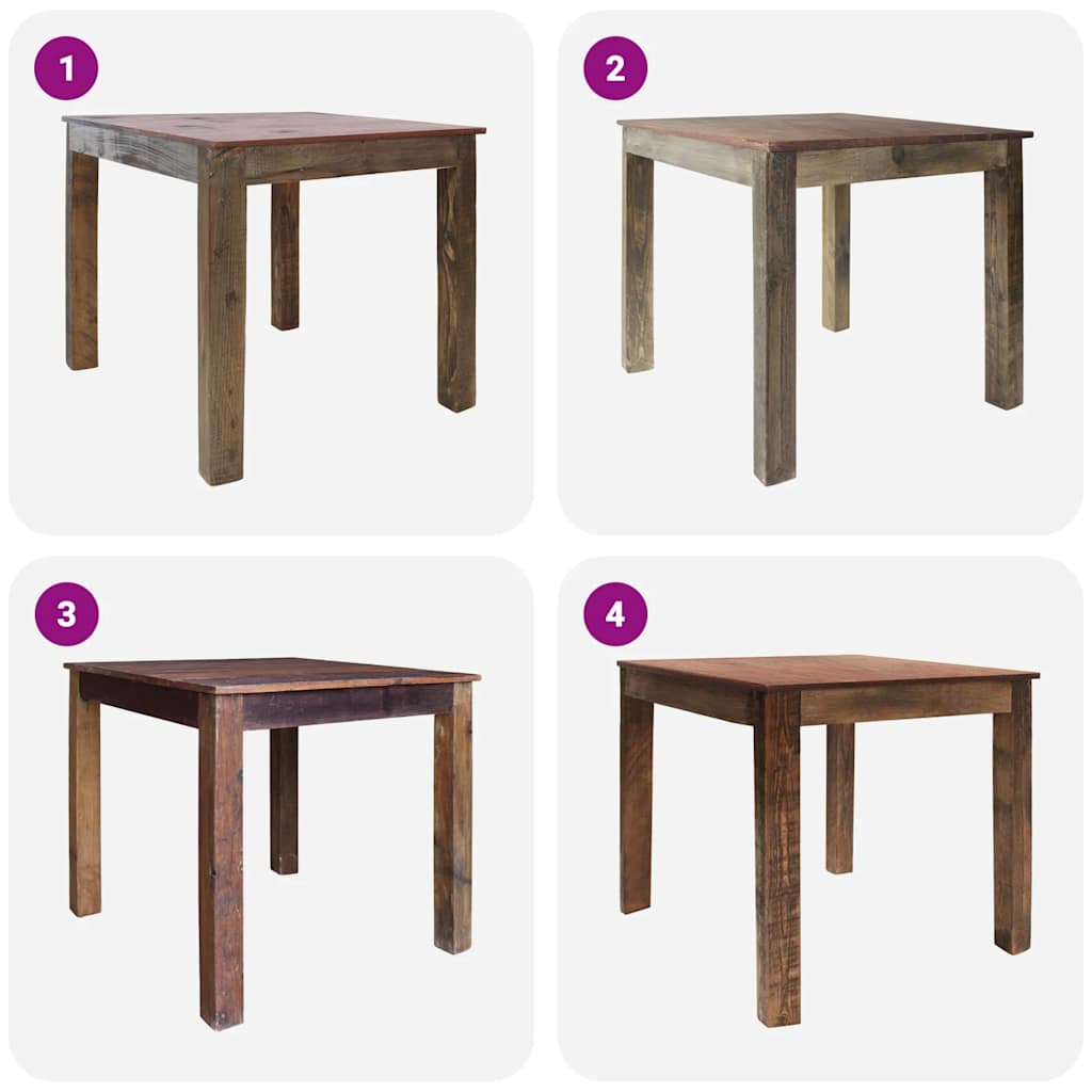 244495 vidaXL Dining Table Mixed Recycled Wood 82x80x76 cm - Brown