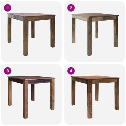 244495 vidaXL Dining Table Mixed Recycled Wood 82x80x76 cm - Brown