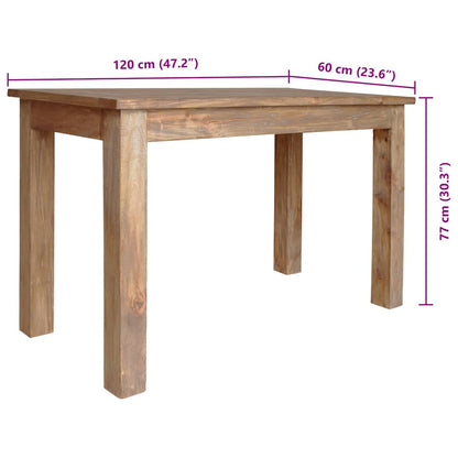 244496 vidaXL Dining Table Solid Mahogany Wood 120x60x77 cm - Brown