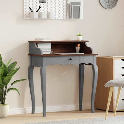 244503 vidaXL Writing Desk Solid Mahogany Wood 80x40x92 cm - Brown