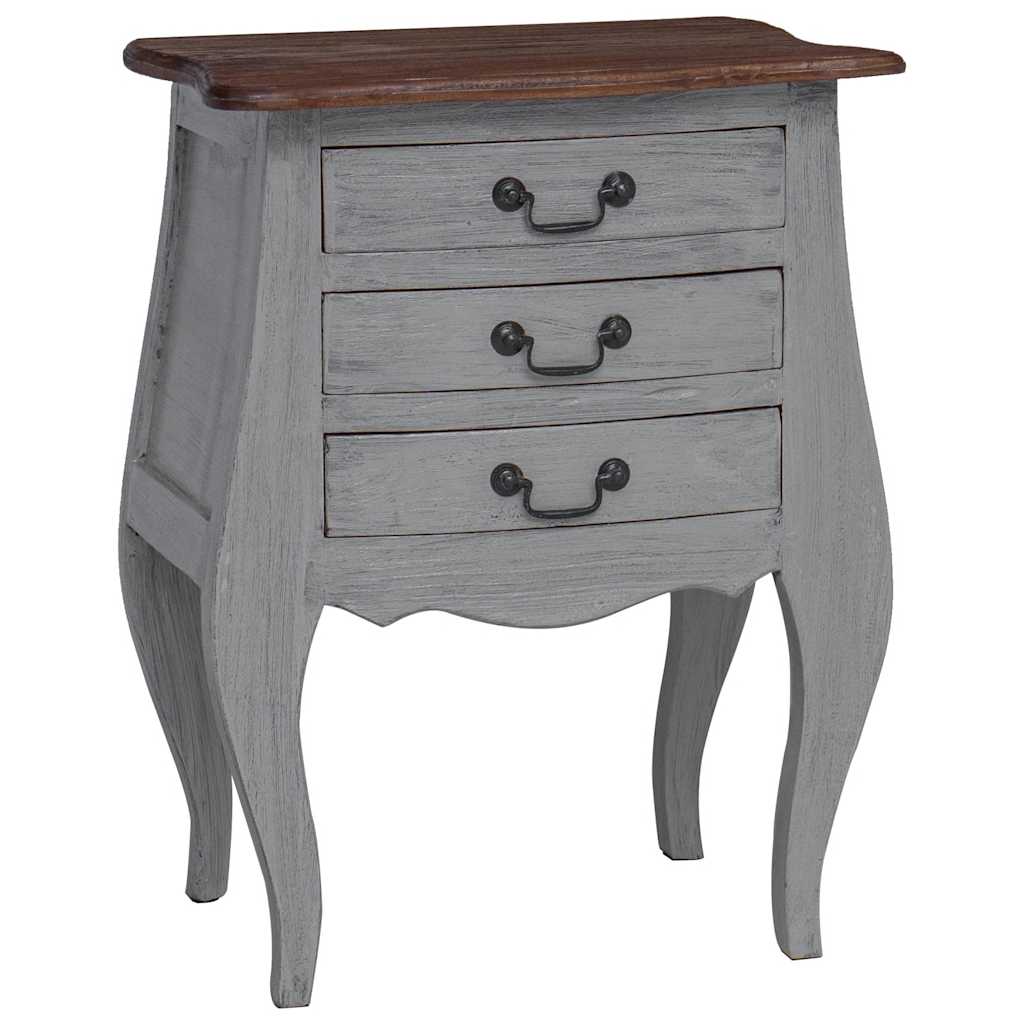 vidaXL Bedside Cabinet Solid Mahogany Wood 48x35x64 cm - Brown