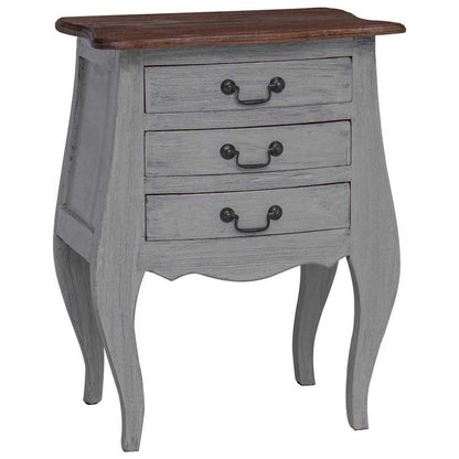 vidaXL Bedside Cabinet Solid Mahogany Wood 48x35x64 cm - Brown