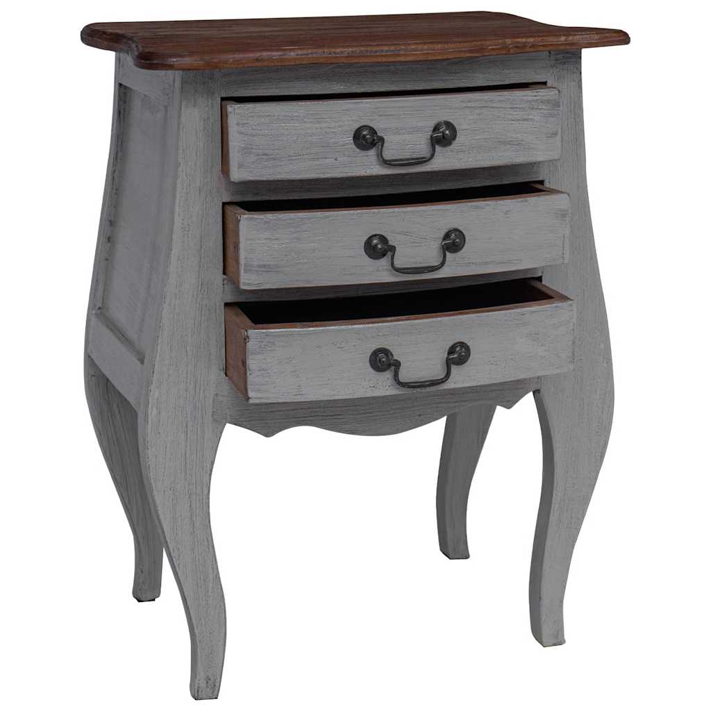 vidaXL Bedside Cabinet Solid Mahogany Wood 48x35x64 cm - Brown
