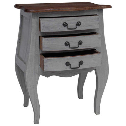 vidaXL Bedside Cabinet Solid Mahogany Wood 48x35x64 cm - Brown