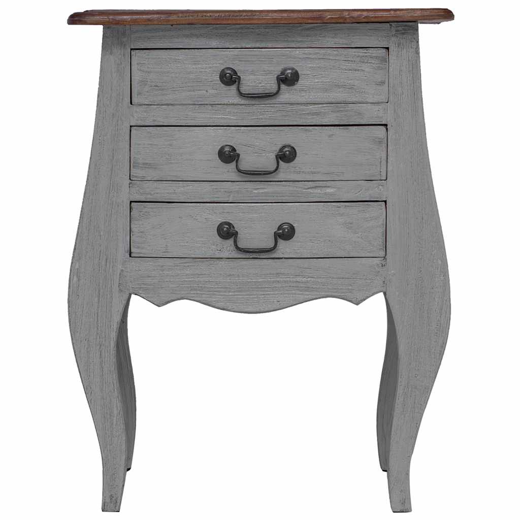 vidaXL Bedside Cabinet Solid Mahogany Wood 48x35x64 cm - Brown