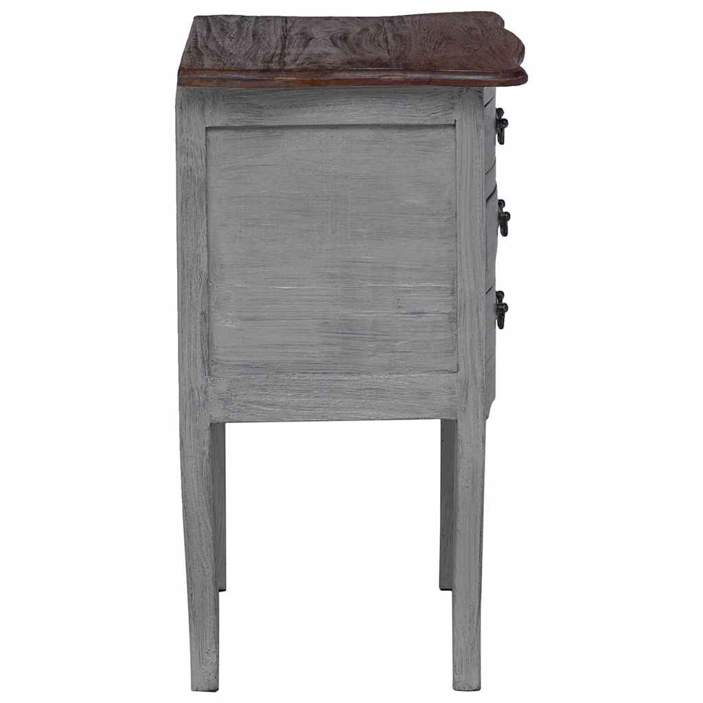 vidaXL Bedside Cabinet Solid Mahogany Wood 48x35x64 cm - Brown