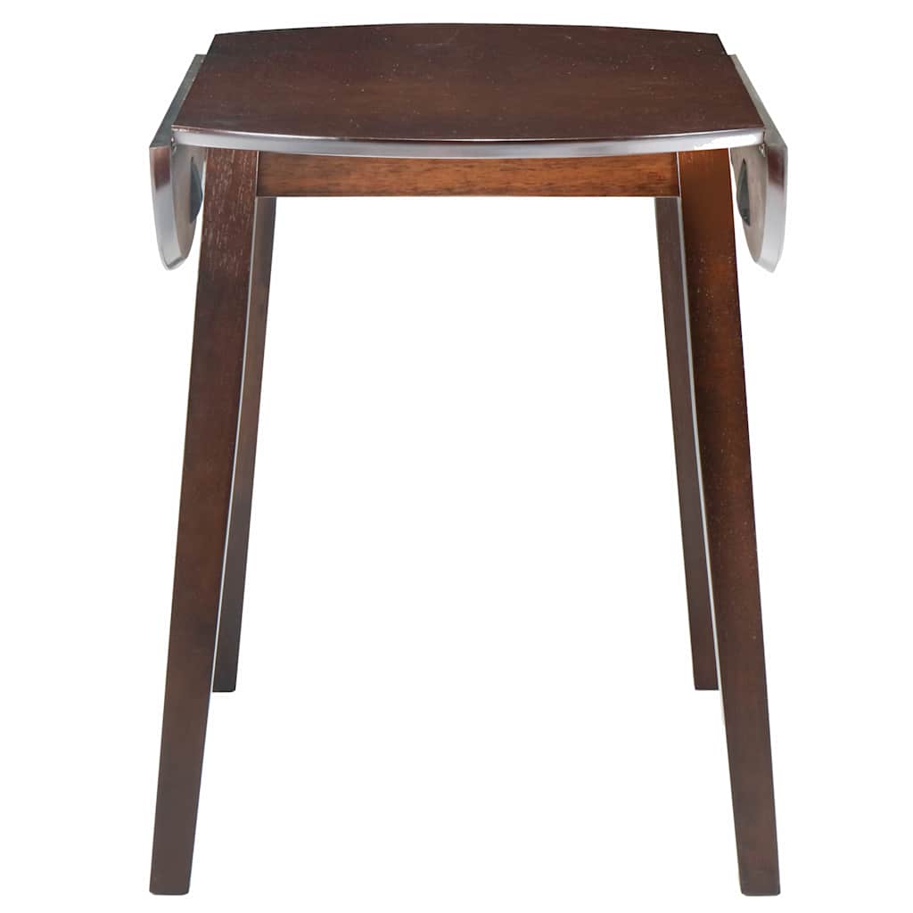 245367 vidaXL Drop-leaf Dining Table Round MDF Brown - 90 x 75 x 90 cm