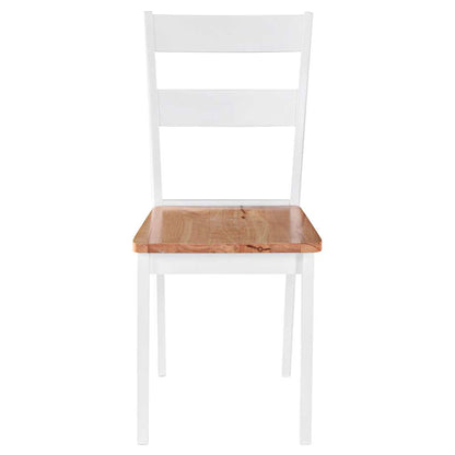 vidaXL Dining Chairs 2 pcs White Solid Rubber Wood - 40.5 x 48 x 89 cm