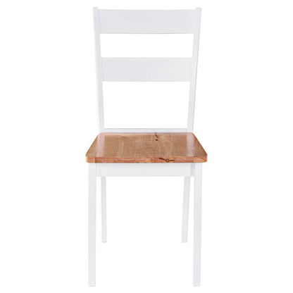 vidaXL Dining Chairs 4 pcs White Solid Rubber Wood - 40.5 x 48 x 89 cm