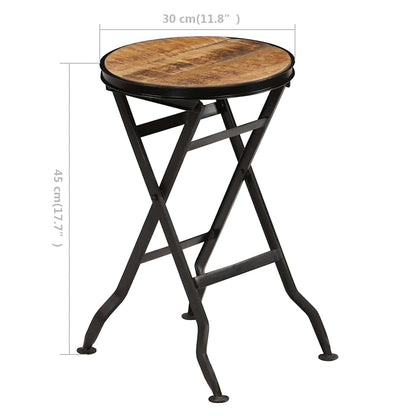 245261 vidaXL Desk with Folding Stool Solid Mango Wood 115x50x76 cm - Brown