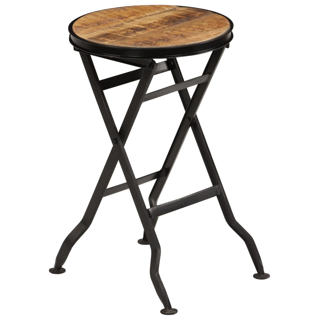 245261 vidaXL Desk with Folding Stool Solid Mango Wood 115x50x76 cm - Brown