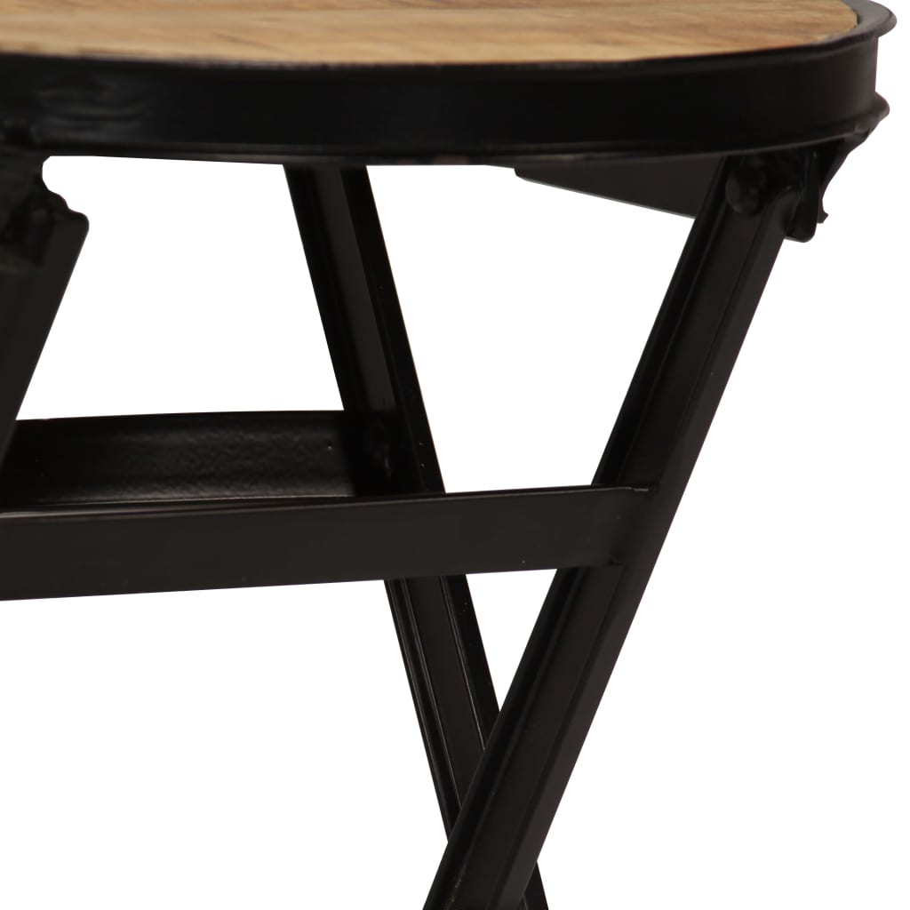 245261 vidaXL Desk with Folding Stool Solid Mango Wood 115x50x76 cm - Brown