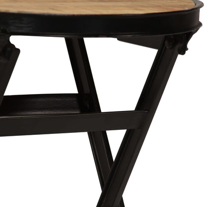 245261 vidaXL Desk with Folding Stool Solid Mango Wood 115x50x76 cm - Brown