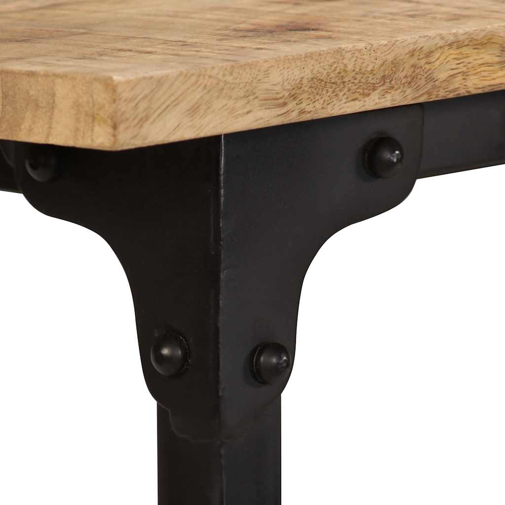 245261 vidaXL Desk with Folding Stool Solid Mango Wood 115x50x76 cm - Brown