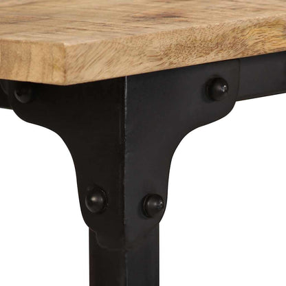 245261 vidaXL Desk with Folding Stool Solid Mango Wood 115x50x76 cm - Brown