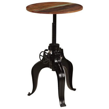 245267 vidaXL Bar Table Solid Reclaimed Wood 60x(76-110) cm - Brown - 60 x 110 x 60 cm