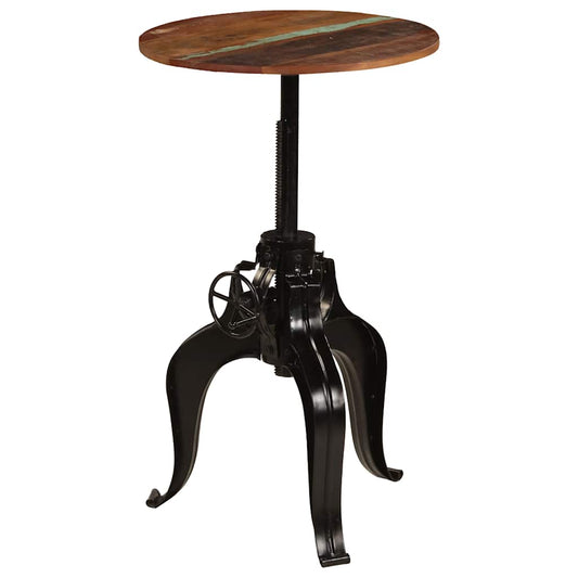 245267 vidaXL Bar Table Solid Reclaimed Wood 60x(76-110) cm - Brown - 60 x 110 x 60 cm