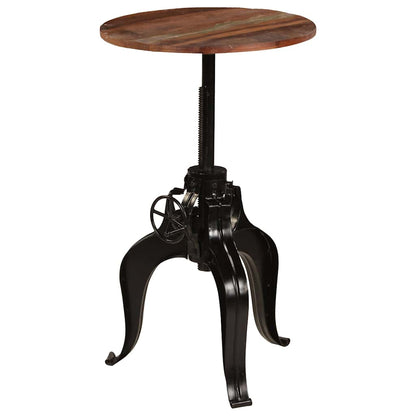 245267 vidaXL Bar Table Solid Reclaimed Wood 60x(76-110) cm - Brown - 60 x 110 x 60 cm