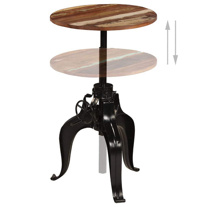 245267 vidaXL Bar Table Solid Reclaimed Wood 60x(76-110) cm - Brown - 60 x 110 x 60 cm