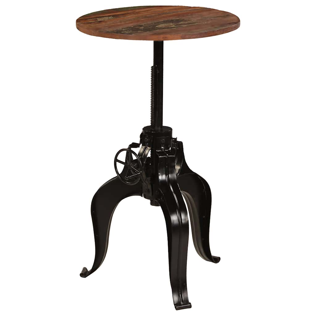245267 vidaXL Bar Table Solid Reclaimed Wood 60x(76-110) cm - Brown - 60 x 110 x 60 cm