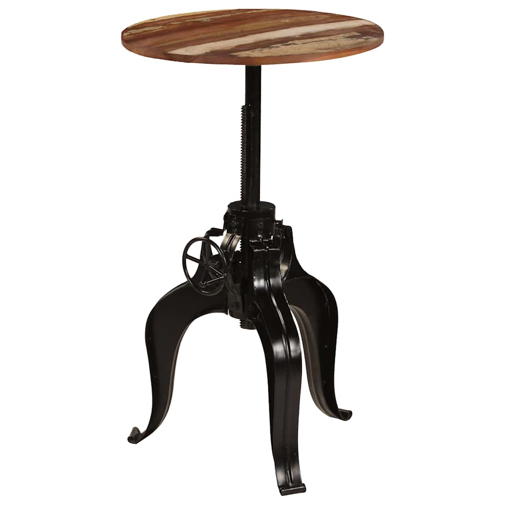 245267 vidaXL Bar Table Solid Reclaimed Wood 60x(76-110) cm - Brown - 60 x 110 x 60 cm