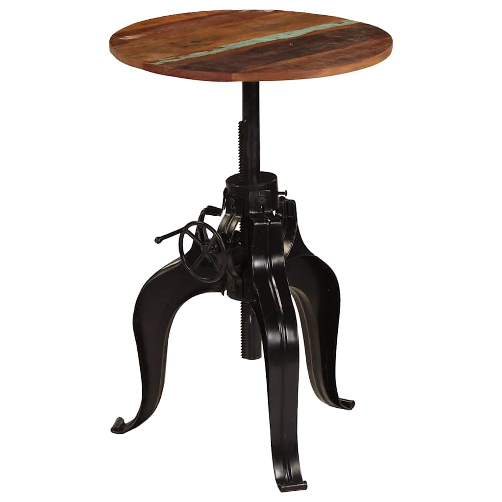 245267 vidaXL Bar Table Solid Reclaimed Wood 60x(76-110) cm - Brown - 60 x 110 x 60 cm