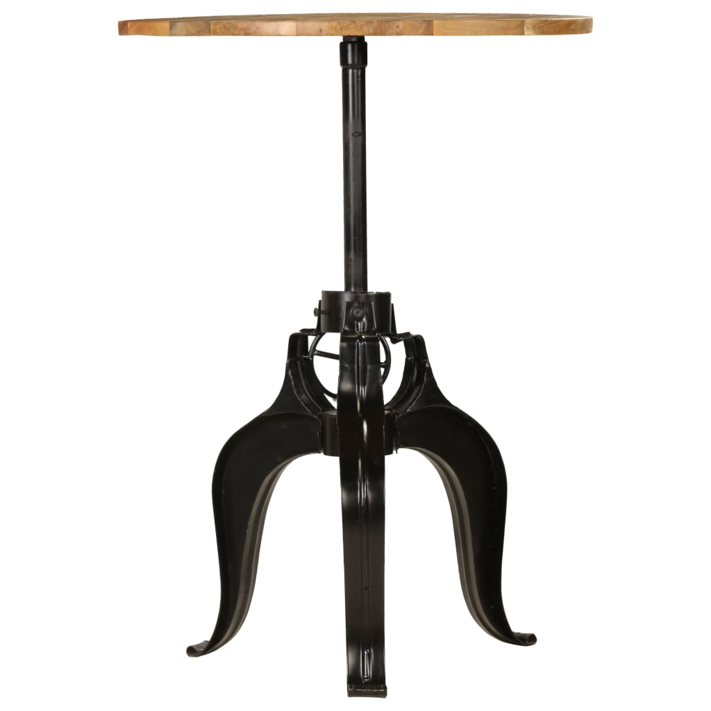 245268 vidaXL Bar Table Solid Mango Wood 75x(76-110) cm - Brown - 75 x 110 x 75 cm