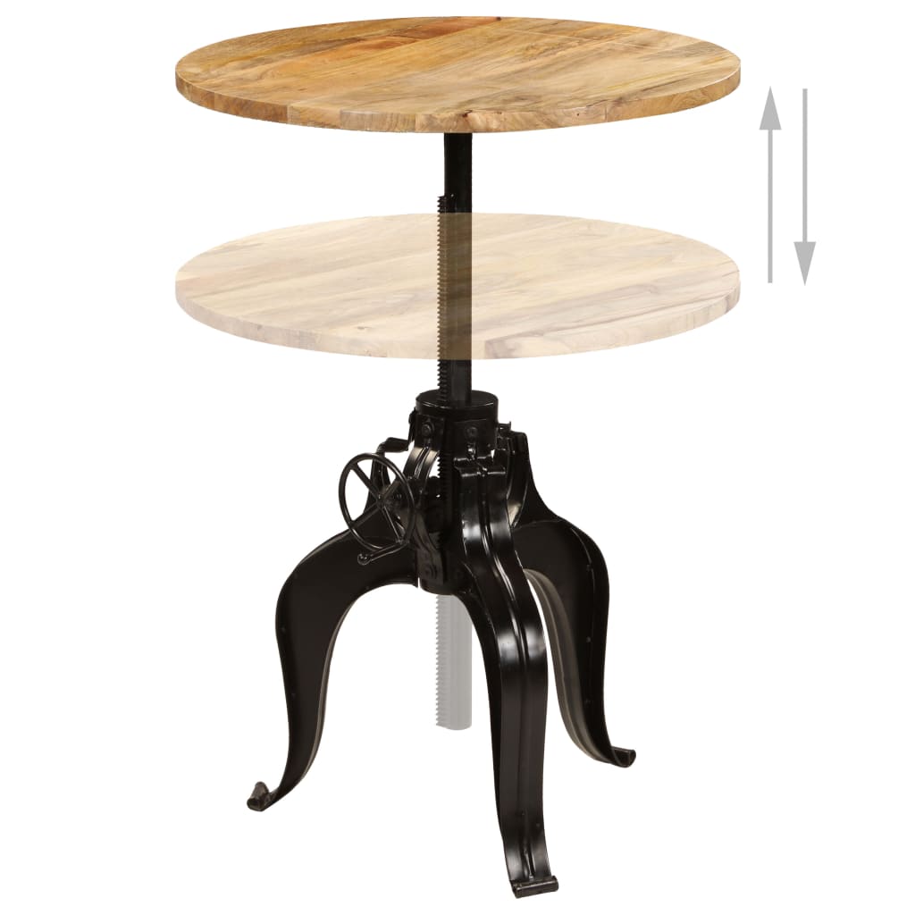 245268 vidaXL Bar Table Solid Mango Wood 75x(76-110) cm - Brown - 75 x 110 x 75 cm