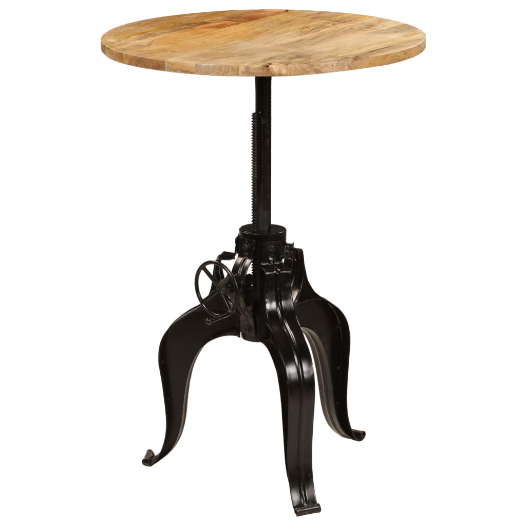 245268 vidaXL Bar Table Solid Mango Wood 75x(76-110) cm - Brown - 75 x 110 x 75 cm