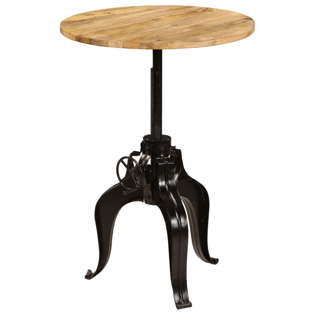 245268 vidaXL Bar Table Solid Mango Wood 75x(76-110) cm - Brown - 75 x 110 x 75 cm