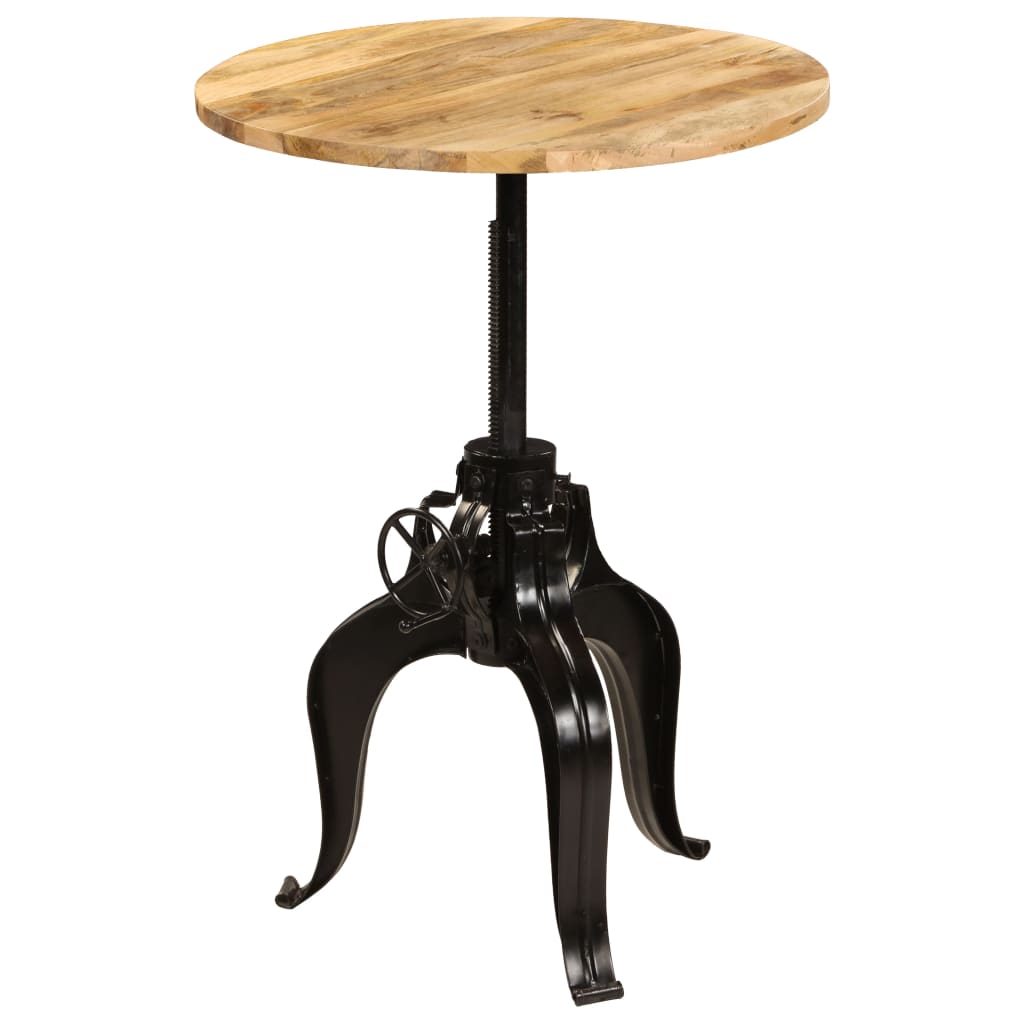 245268 vidaXL Bar Table Solid Mango Wood 75x(76-110) cm - Brown - 75 x 110 x 75 cm