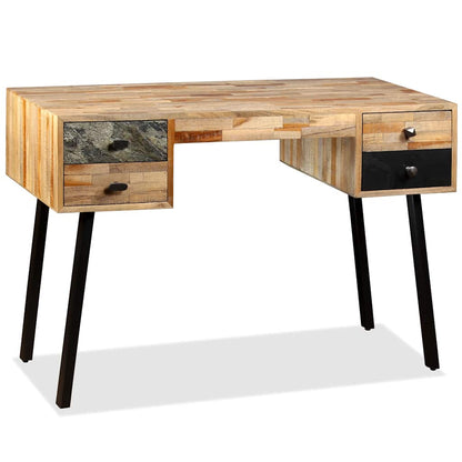 245402 vidaXL Writing Desk Solid Reclaimed Teak 110x50x76 cm - Multicolour