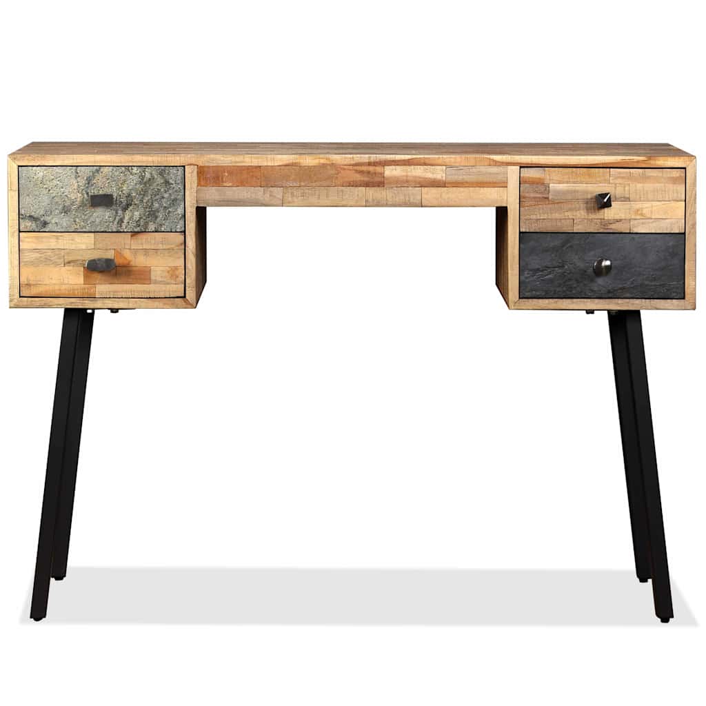 245402 vidaXL Writing Desk Solid Reclaimed Teak 110x50x76 cm - Multicolour