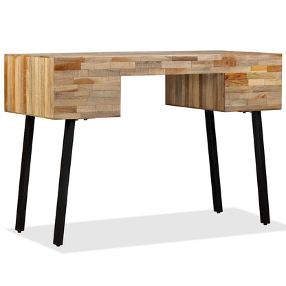 245402 vidaXL Writing Desk Solid Reclaimed Teak 110x50x76 cm - Multicolour