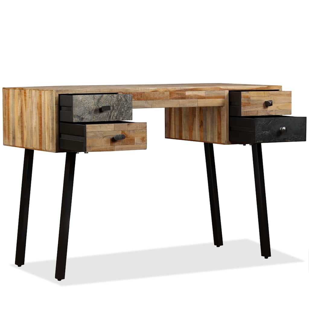 245402 vidaXL Writing Desk Solid Reclaimed Teak 110x50x76 cm - Multicolour