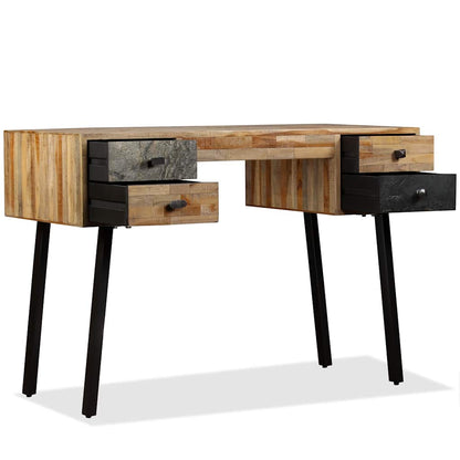 245402 vidaXL Writing Desk Solid Reclaimed Teak 110x50x76 cm - Multicolour
