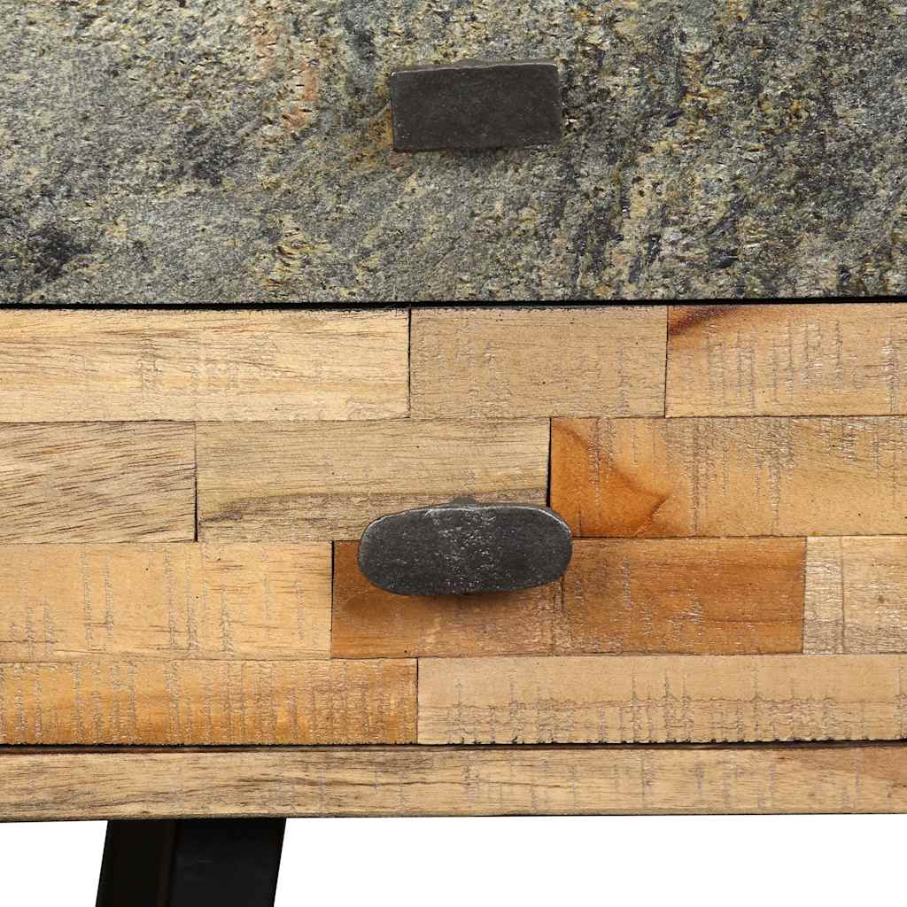 245402 vidaXL Writing Desk Solid Reclaimed Teak 110x50x76 cm - Multicolour