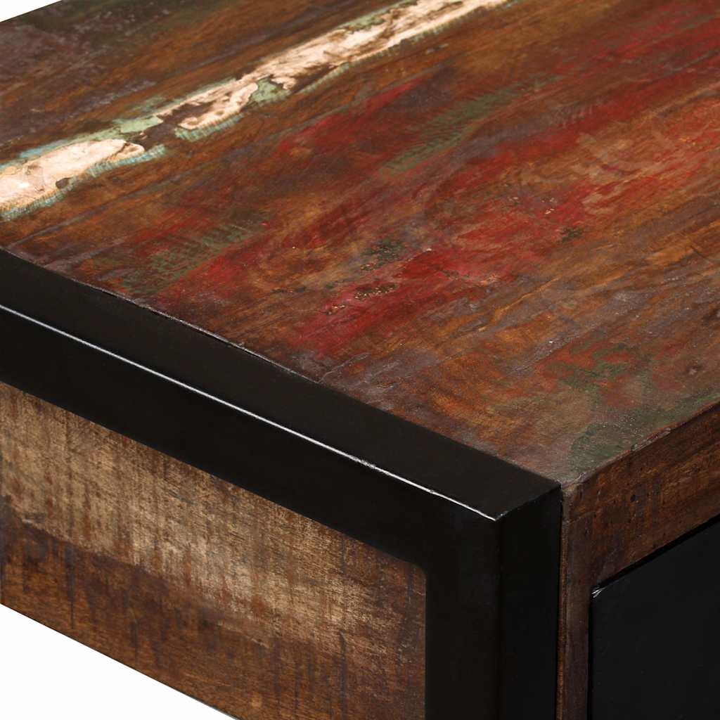 244905 vidaXL Desk with 2 Drawers Solid Reclaimed Wood 120x50x76 cm - Multicolour
