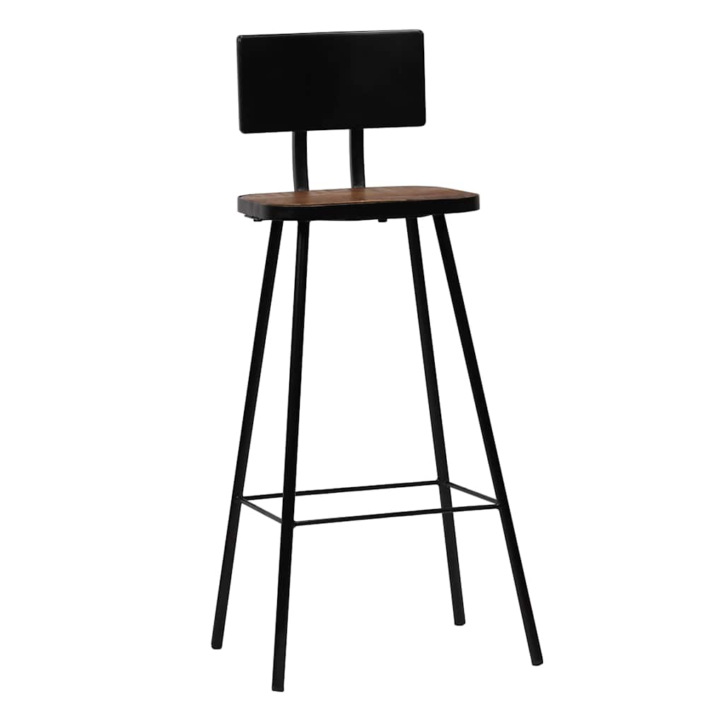 vidaXL Bar Stools 2 pcs Solid Reclaimed Wood - Brown - 45 x 36 x 99 cm