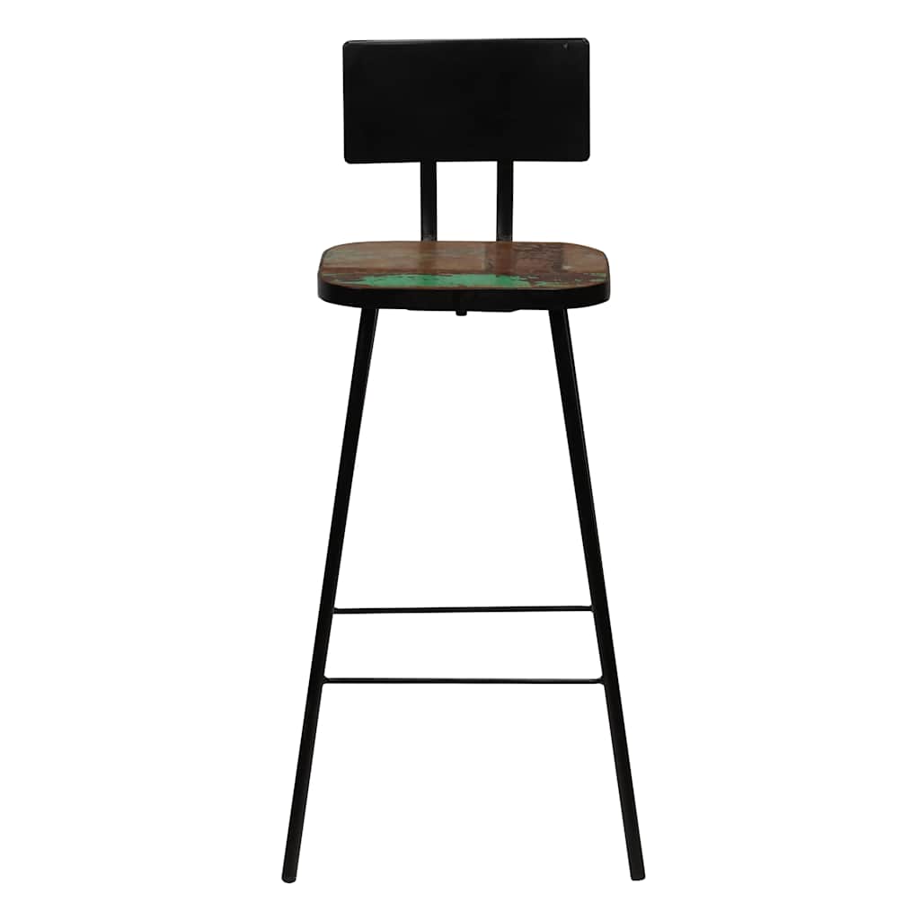 vidaXL Bar Stools 2 pcs Solid Reclaimed Wood - Brown - 45 x 36 x 99 cm - 68082