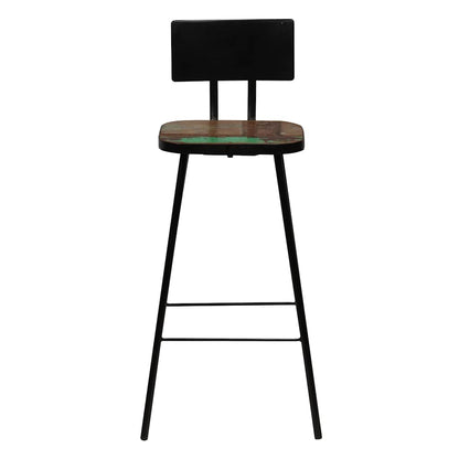 vidaXL Bar Stools 2 pcs Solid Reclaimed Wood - Brown - 45 x 36 x 99 cm - 68082