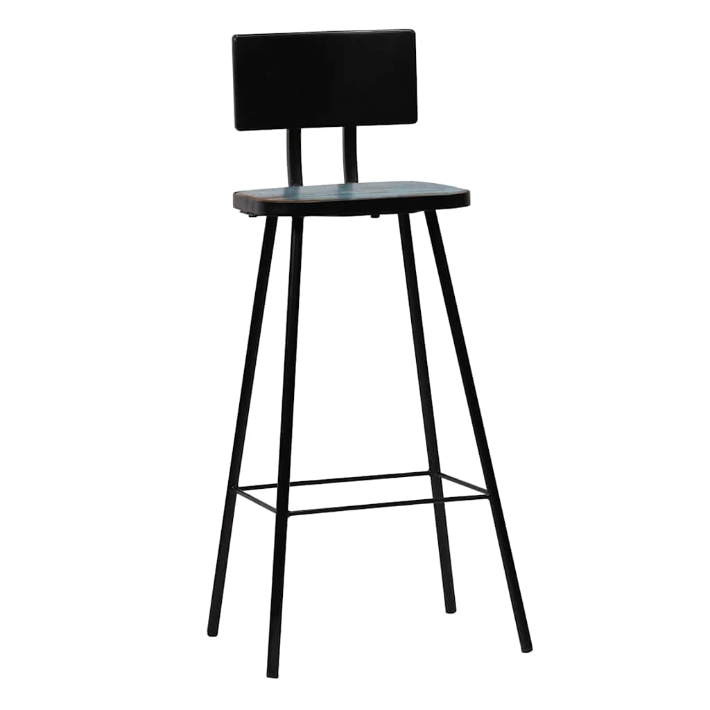 vidaXL Bar Stools 2 pcs Solid Reclaimed Wood - Brown - 45 x 36 x 99 cm - 68082