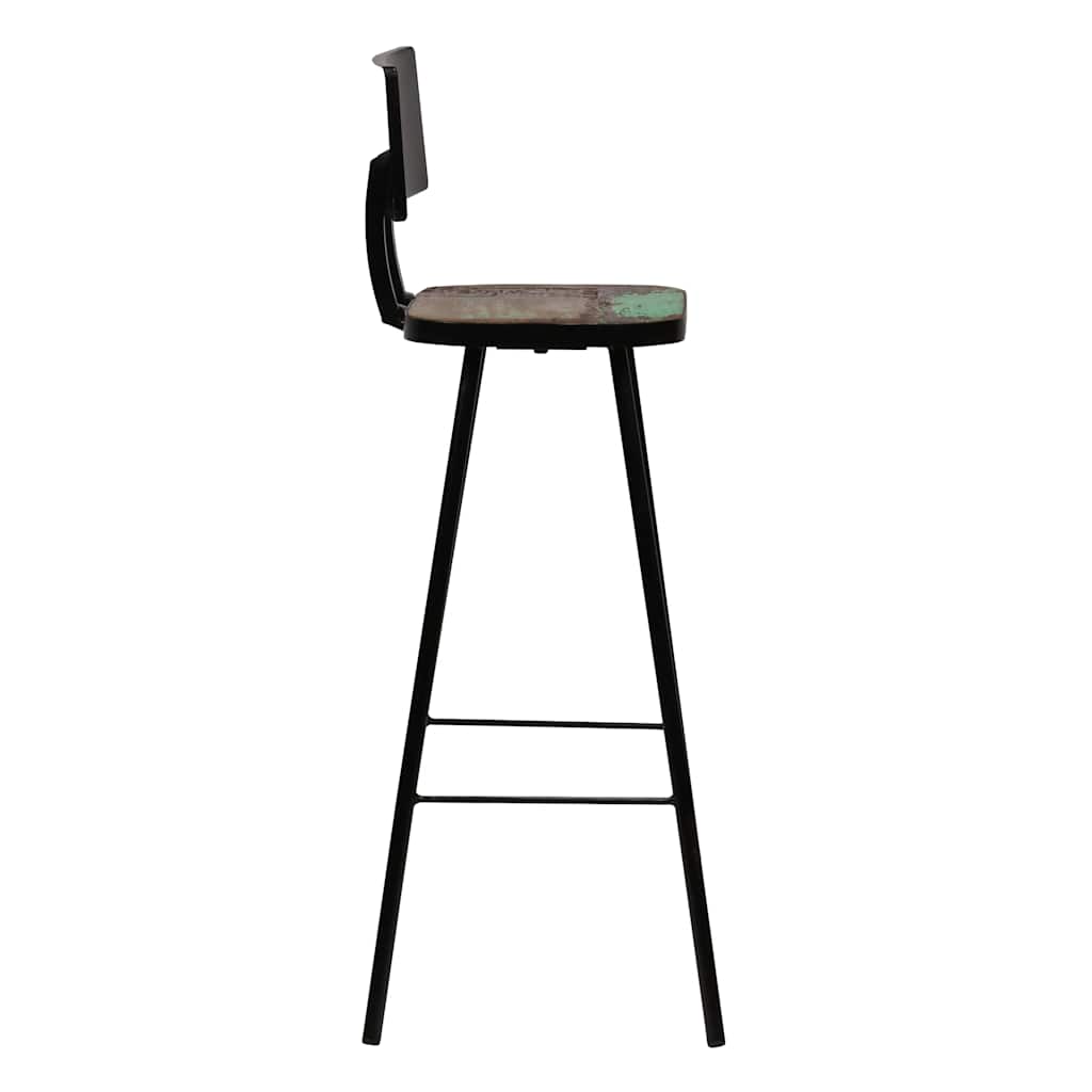 vidaXL Bar Stools 2 pcs Solid Reclaimed Wood - Brown - 45 x 36 x 99 cm - 68082