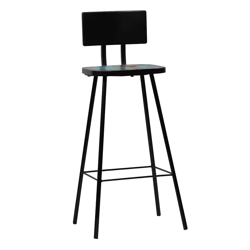 vidaXL Bar Stools 2 pcs Solid Reclaimed Wood - Brown - 45 x 36 x 99 cm - 68082