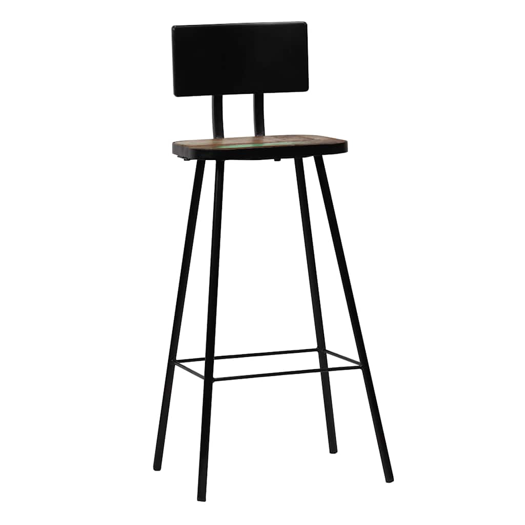 vidaXL Bar Stools 2 pcs Solid Reclaimed Wood - Brown - 45 x 36 x 99 cm - 68082
