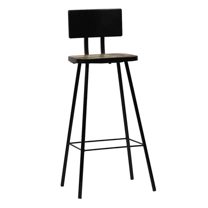 vidaXL Bar Stools 2 pcs Solid Reclaimed Wood - Brown - 45 x 36 x 99 cm - 68082