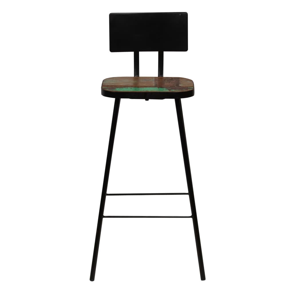 vidaXL Bar Stools 4 pcs Solid Reclaimed Wood - Brown - 45 x 36 x 99 cm - 68086