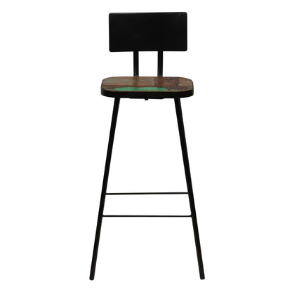 vidaXL Bar Stools 4 pcs Solid Reclaimed Wood - Brown - 45 x 36 x 99 cm - 68086