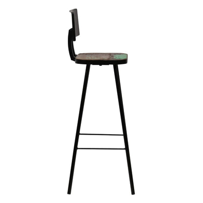 vidaXL Bar Stools 4 pcs Solid Reclaimed Wood - Brown - 45 x 36 x 99 cm - 68086