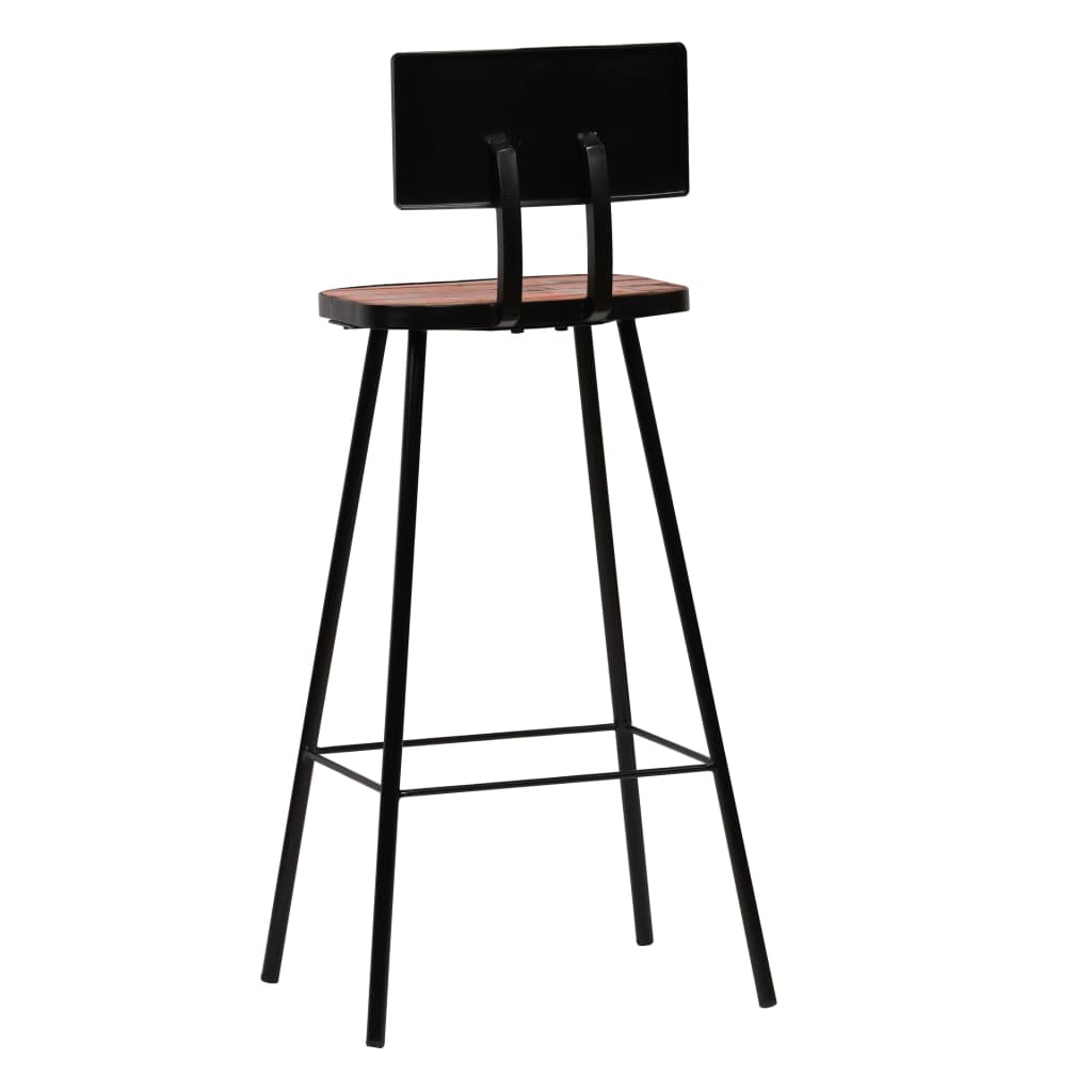 vidaXL Bar Stools 4 pcs Solid Reclaimed Wood - Brown - 45 x 36 x 99 cm - 68086